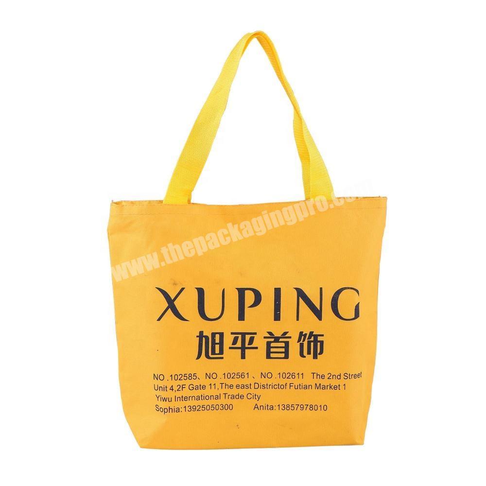High quality shopping custom tote zipper bag for women