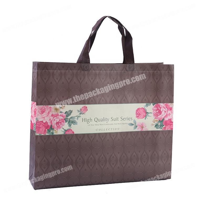 High quality suit series packaging brown non woven shopping bag