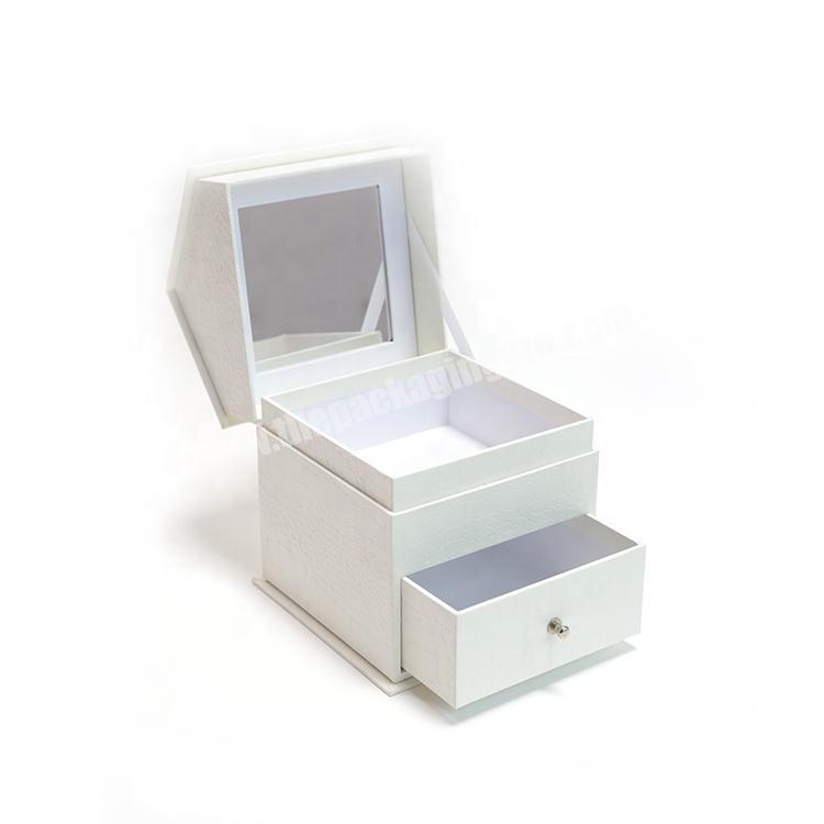 High Quality White Cardboard Paper Packaging Foldable Jewelry Display Gift Box