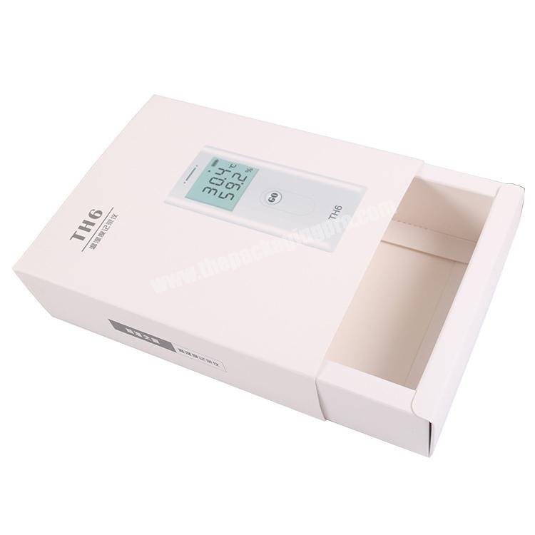 High quality white custom printed electronic product drawer packaging box