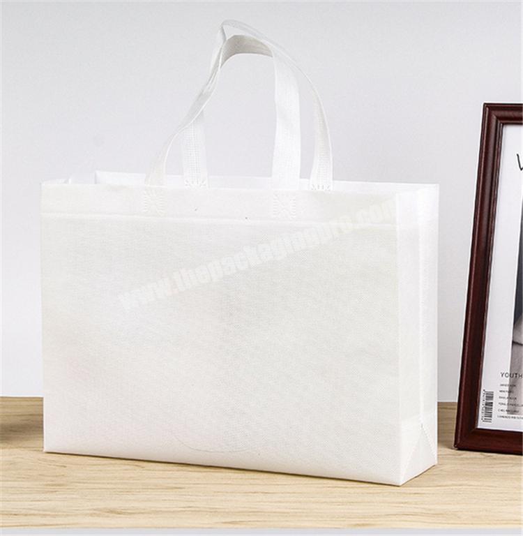 High Quality white non woven shopping bag with print logo