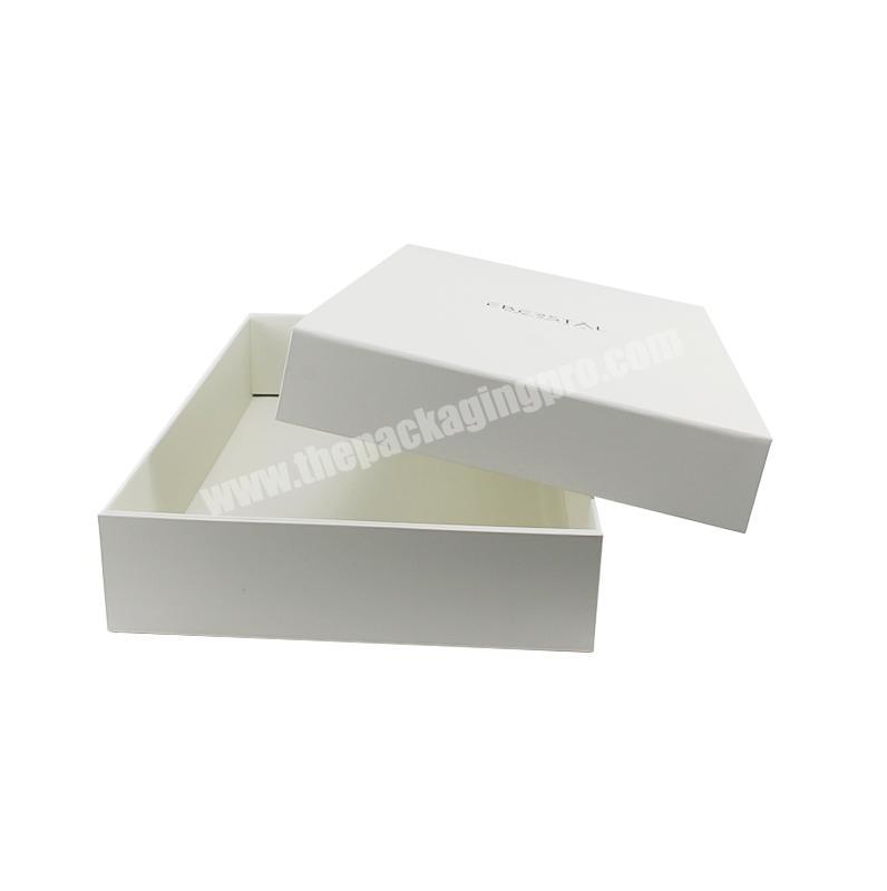 high quality white paper book uv cardboard gift box with ribbon