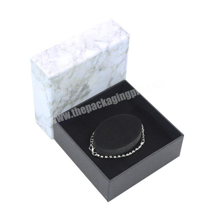 High Quality Wholesale Luxury Marble Earring Bracelet Necklace Ring Packaging Jewelry Box