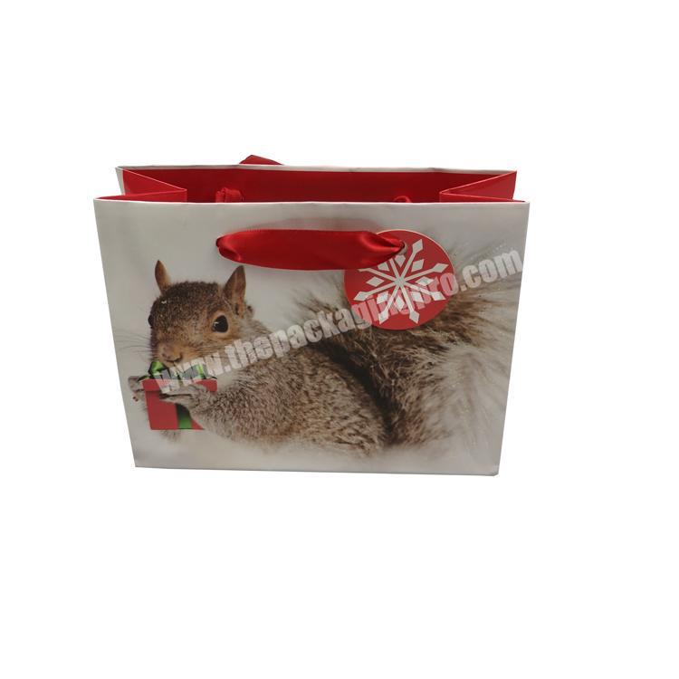 High strong and durable recycled paper festial gift kraft paper bag