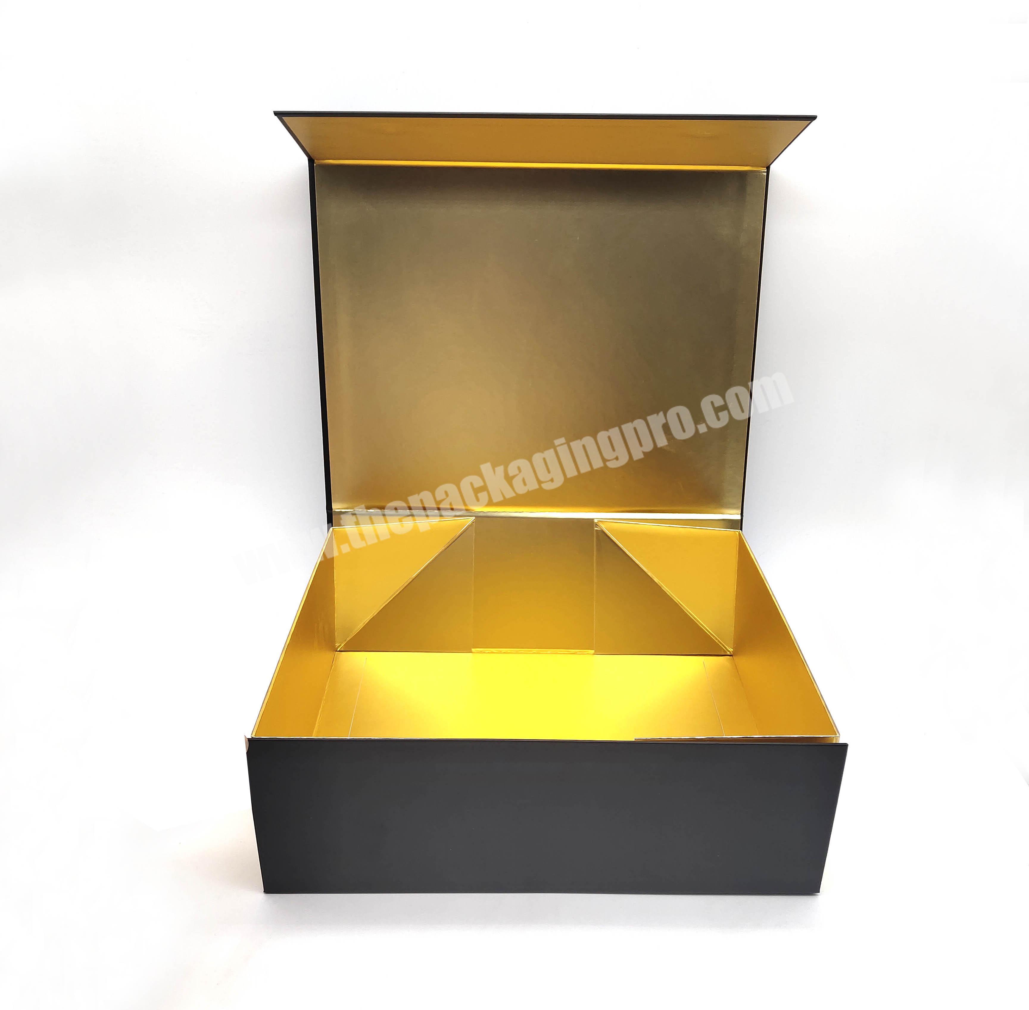 Hight quality custom luxury magnetic folding cardboard rigid packaging gift box