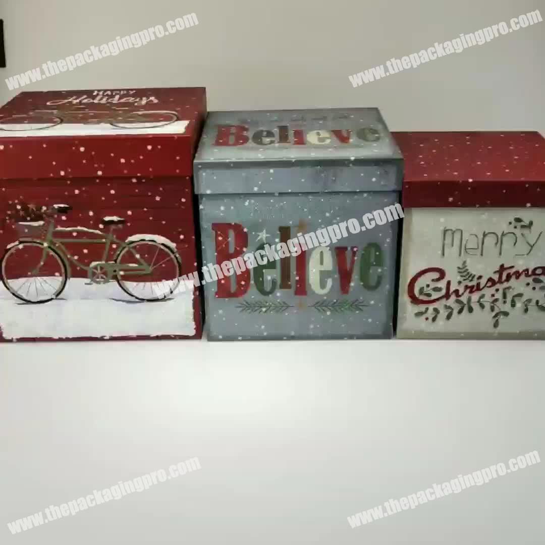 Hight Quality Promotional Gift Packaging Hot Selling Square Christmas Gift Boxes
