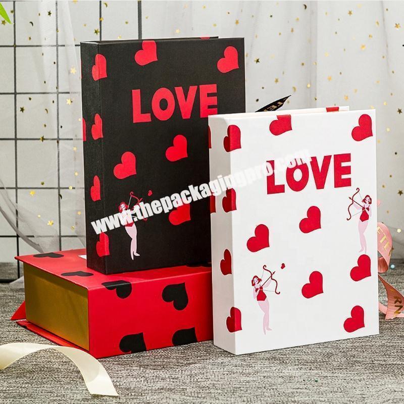 Holographic Custom Logo Spot UV Black Hard Rigid Cardboard Sliding Gift Packaging Paper Drawer Box