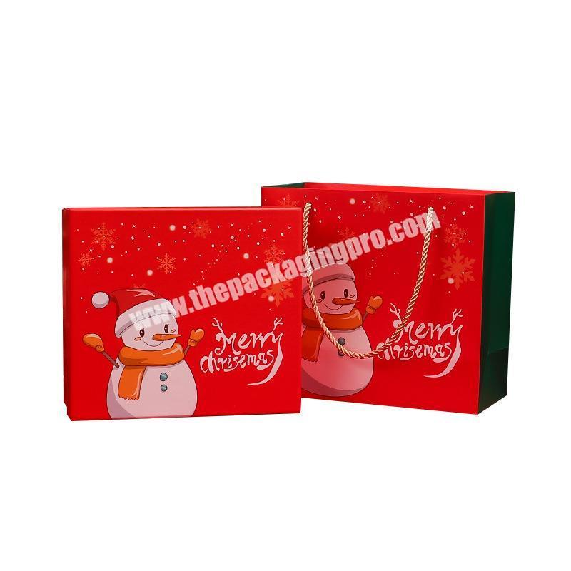 Hot creative christmas box clamshell box custom portable gift boxes christmas paper boxes