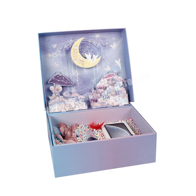 Hot creative luxury custom jewelry packaging box cosmetic products clamshell box