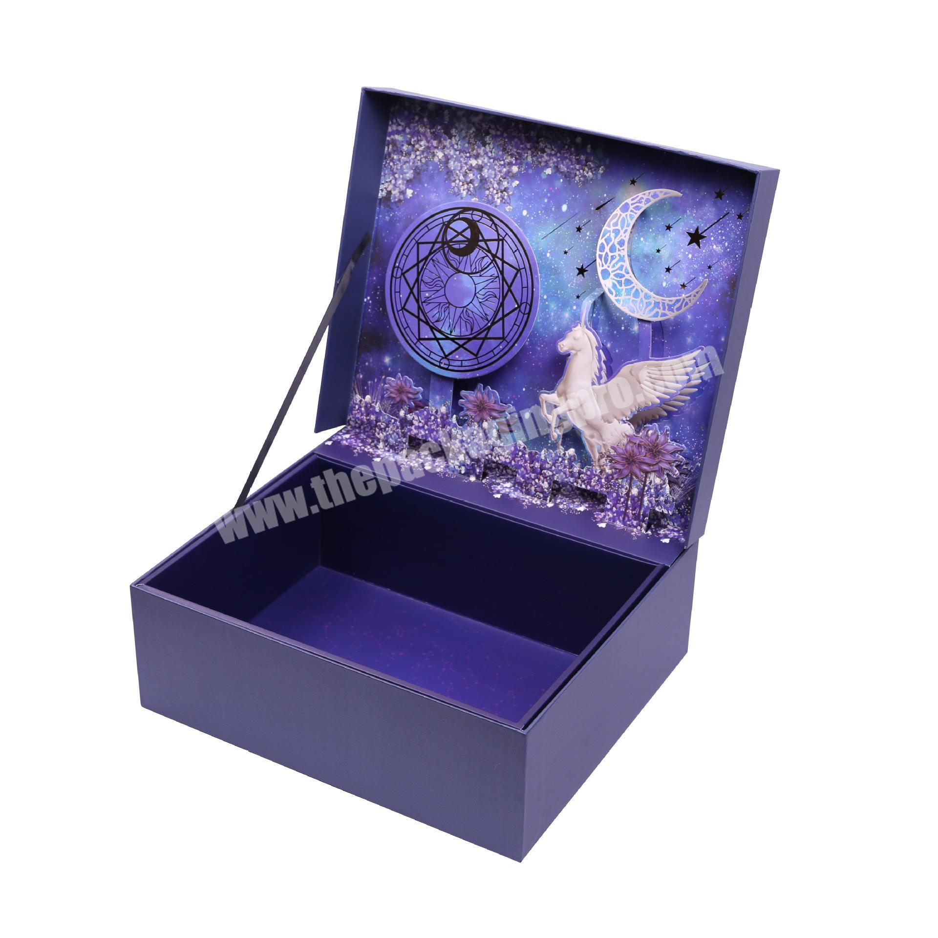 Hot creative unique gift boxes wholesale jewelry packaging box cosmetic products clamshell box custom festival gift box