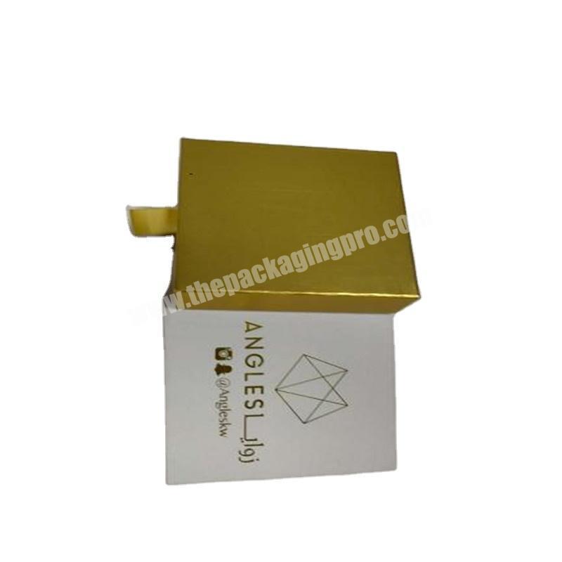 Hot golden stamping custom black lash draw box