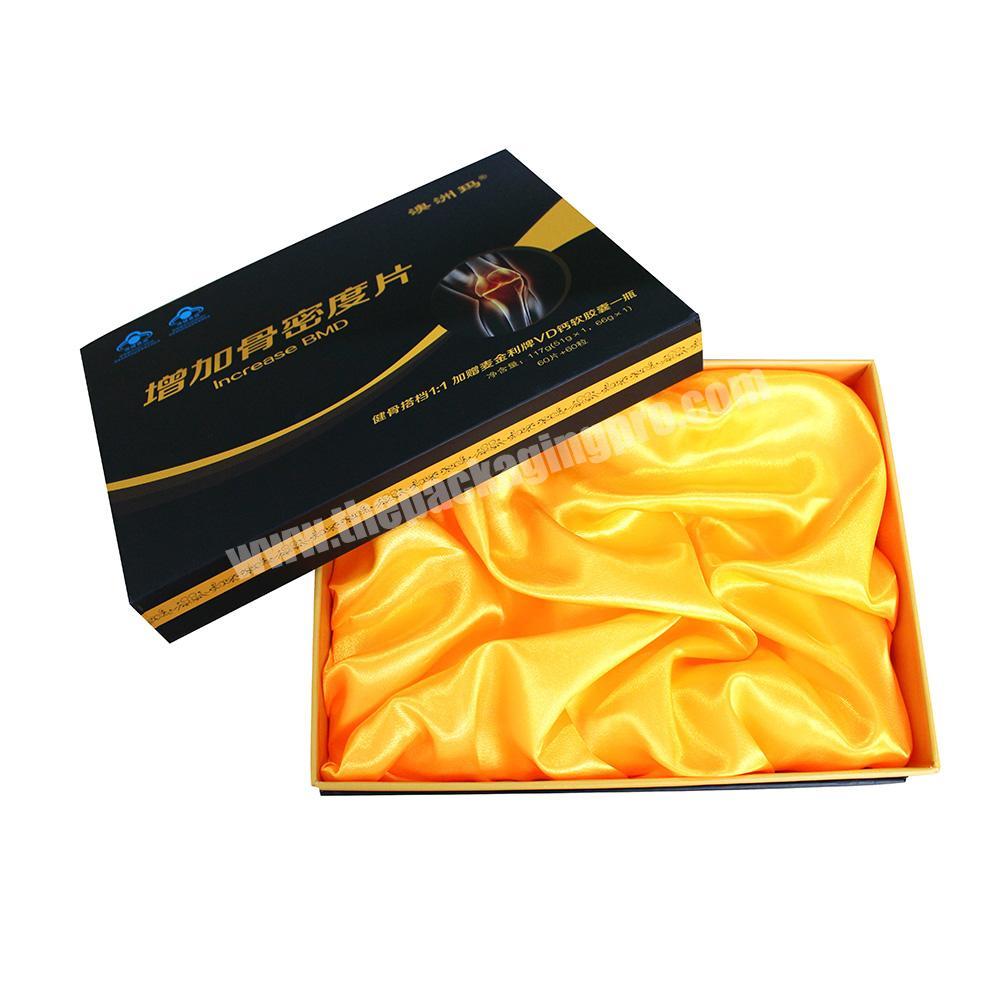 Hot new satin lining rectangular packaging gift box with lid