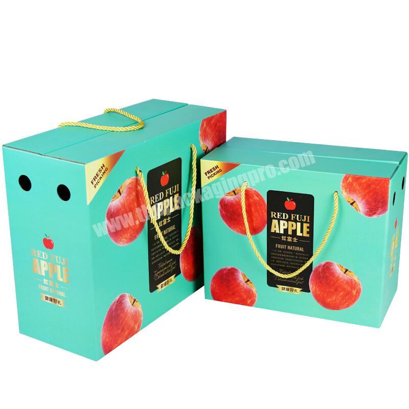 Hot Sale Big Size Capacity Kraft Material Custom Logo Printed Apple Fruits Carton Box Packaging For Item