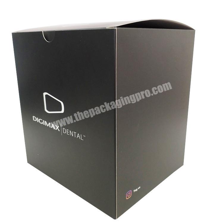 Hot Sale Black Cardboard Paper Box Custom Design Paper Box With Handle