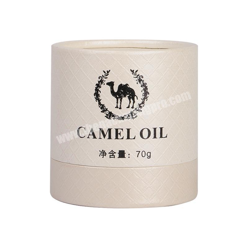 Hot Sale Camel Oil Bottle Custom Tube Paper Cylinder Box For 50Ml Bottle