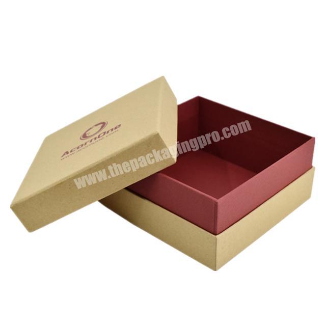 Hot sale cardboard gift box custom brand kraft paper box with lid