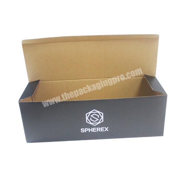 Hot Sale Cheap Eco Friendly Flat Die Cut Black Corrugated Mailing Shipping Shirt Paper Box