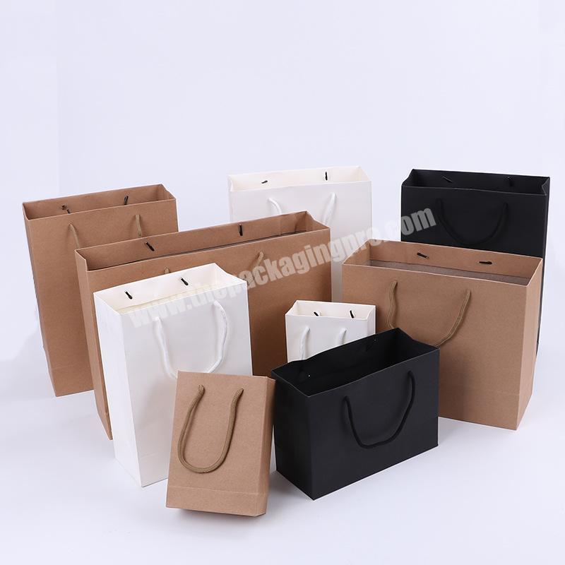 Hot sale cheap pure color kraft paper bags for shopping