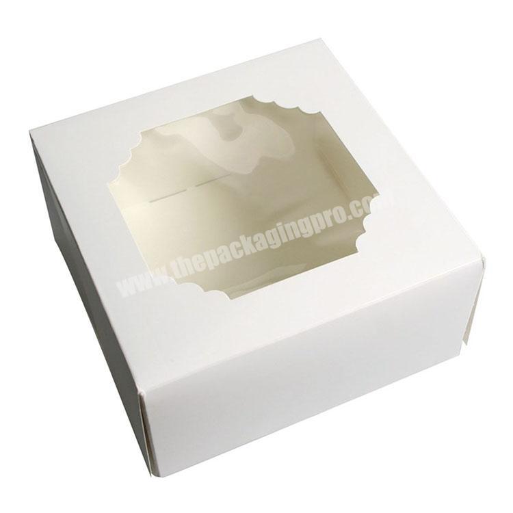 Hot sale clear cake box packaging with window