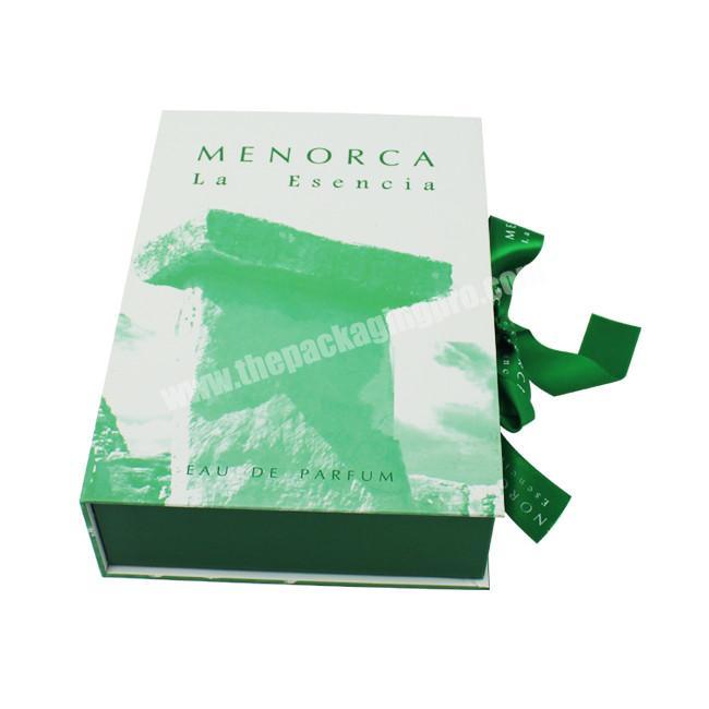 Hot Sale Custom Cardboard Perfume Cosmetic Fragrance Packaging Gift Box with Ribbon