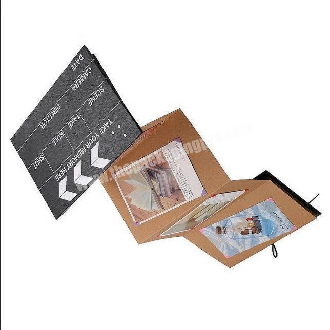 Hot sale Custom creative hardcover kraft paper folding photo Album