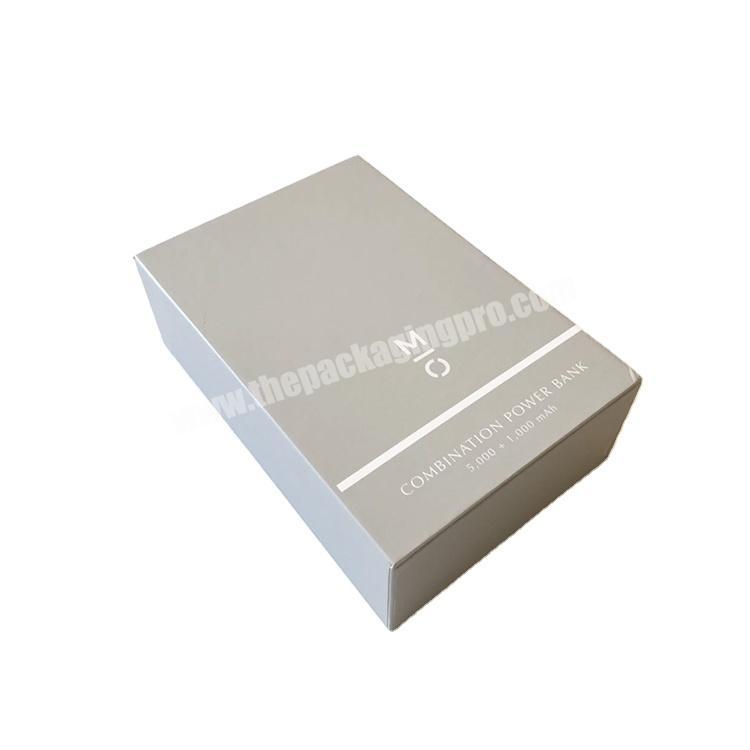 Hot sale custom gray foldable gift box clamshell magnet packaging box with lid logo for tribute