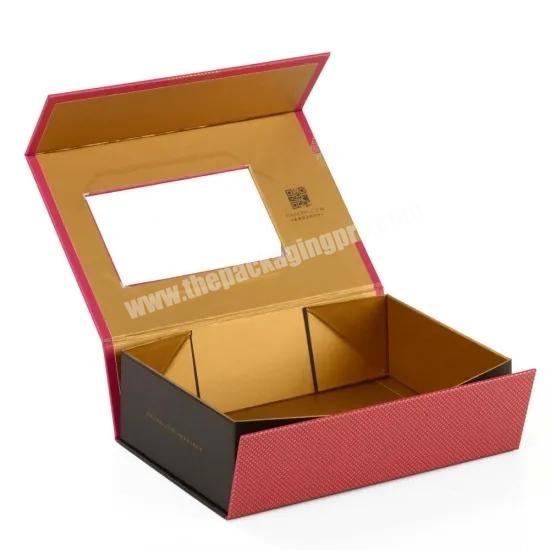 Hot Sale Custom Handmade Logo Recycled Cardboard Full Color Printed Foldable Paper Box with Window For Shoes