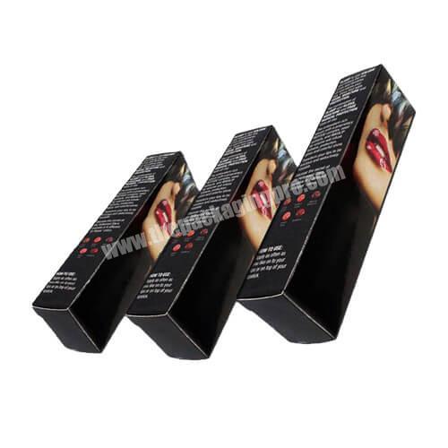 Hot sale custom logo lip gloss black packaging boxes