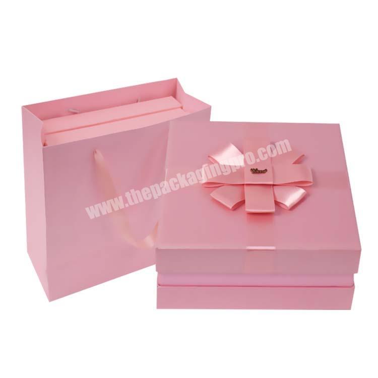hot sale Custom Logo Printed Sample top and base Gift box Packaging with ribbon in packaging box