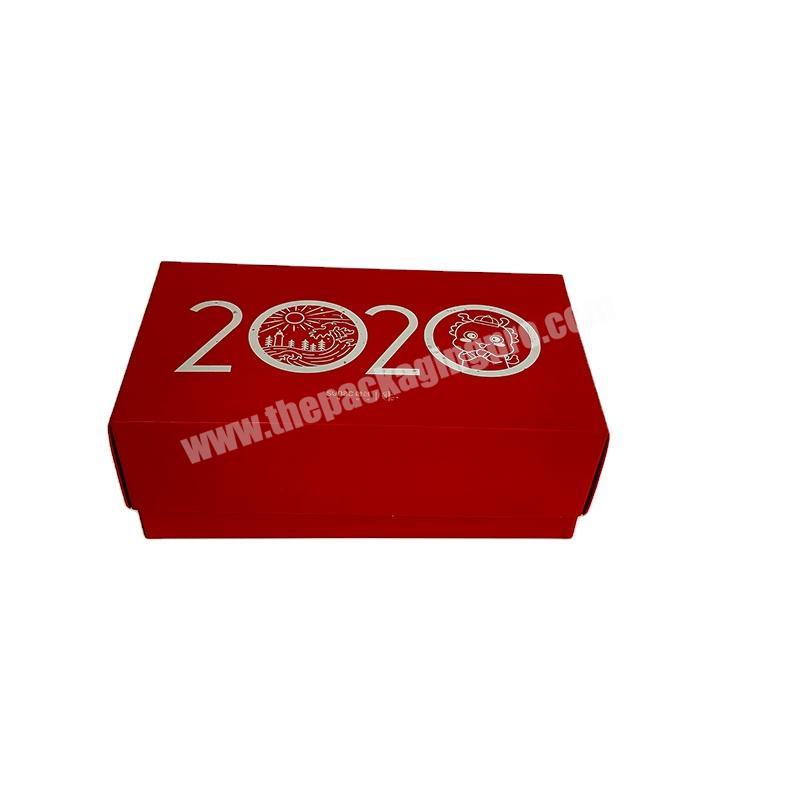 Hot sale custom red socks  designs packaging gift box with lid