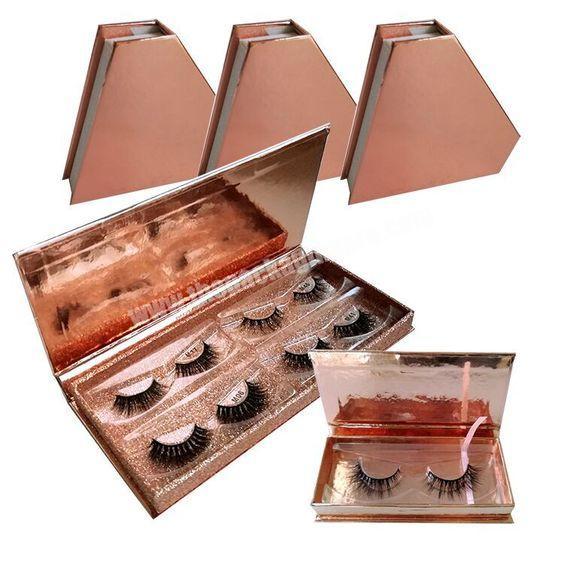 Hot Sale Custom Rigid Slide Square Crown Drawer Eyelash Box Packaging 3 Pair Eyelashes Marble Package Gift Boxes Canada