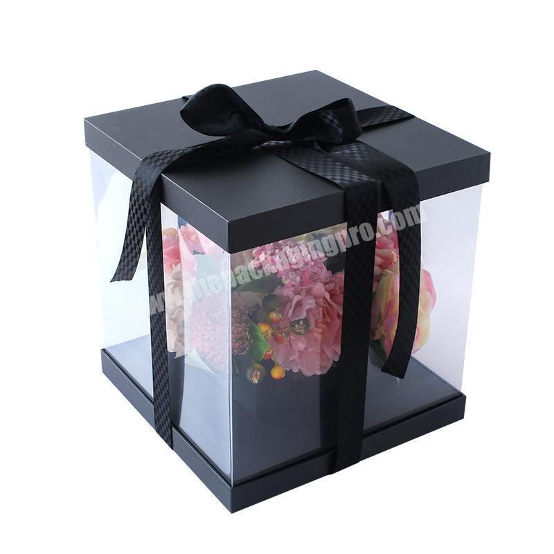 Hot Sale Customized Clear Rose Flower Box Luxury PVC Flower Box