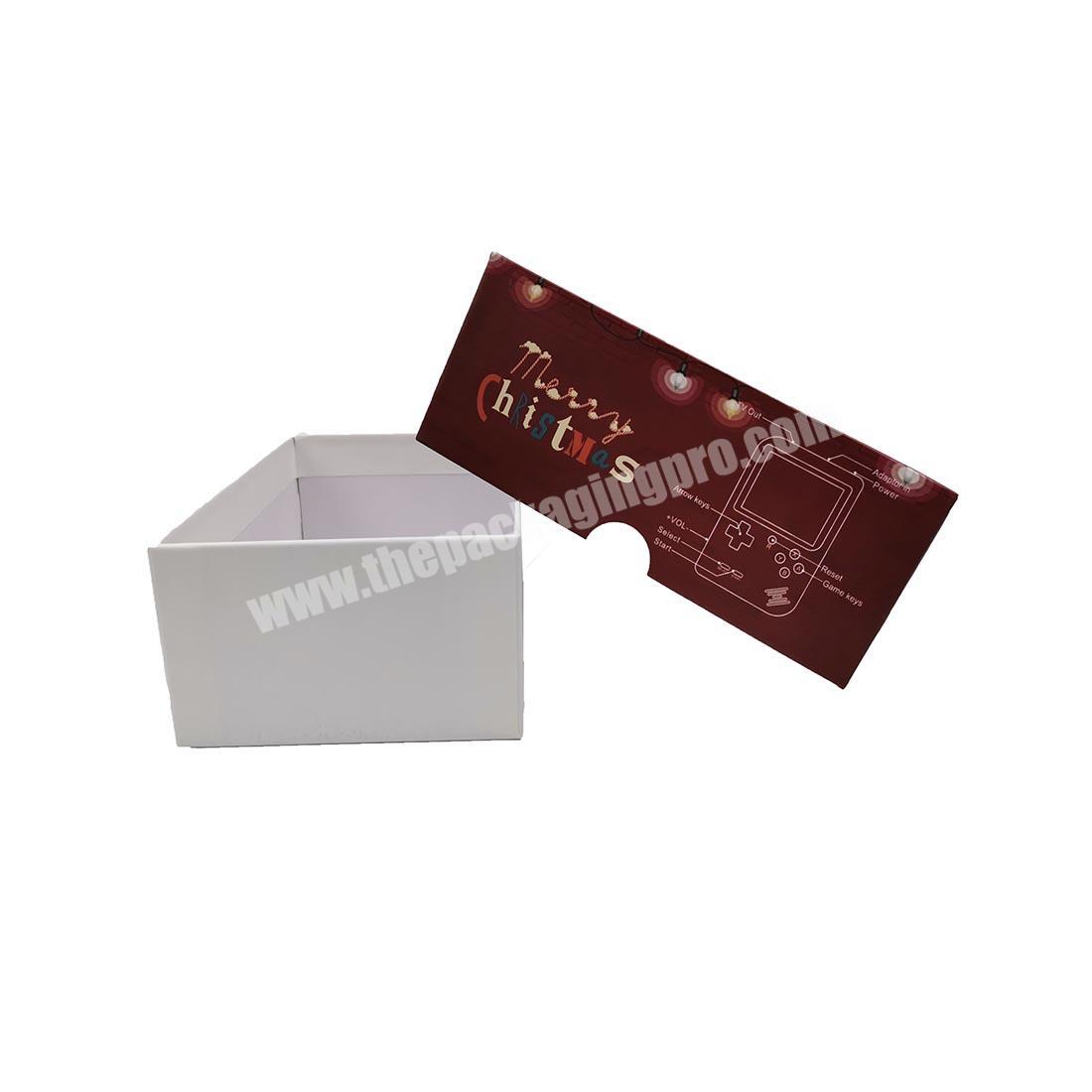 Hot sale customized logo christmas gift paper box red paper gift box