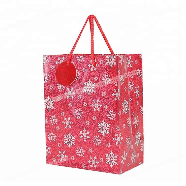 Hot sale customized printing fancy art paper gift bag for christmas or wedding