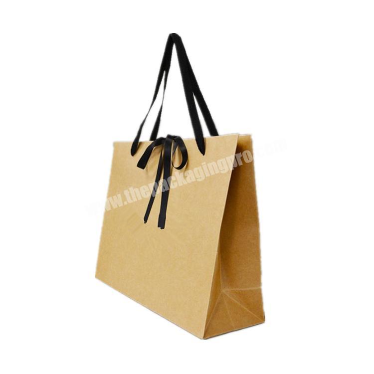 hot sale customized printing logo kraft paper shopping bag