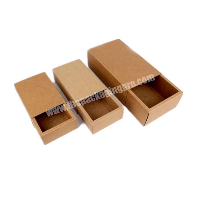 hot sale customized recycled kraft drawer paper packaging box