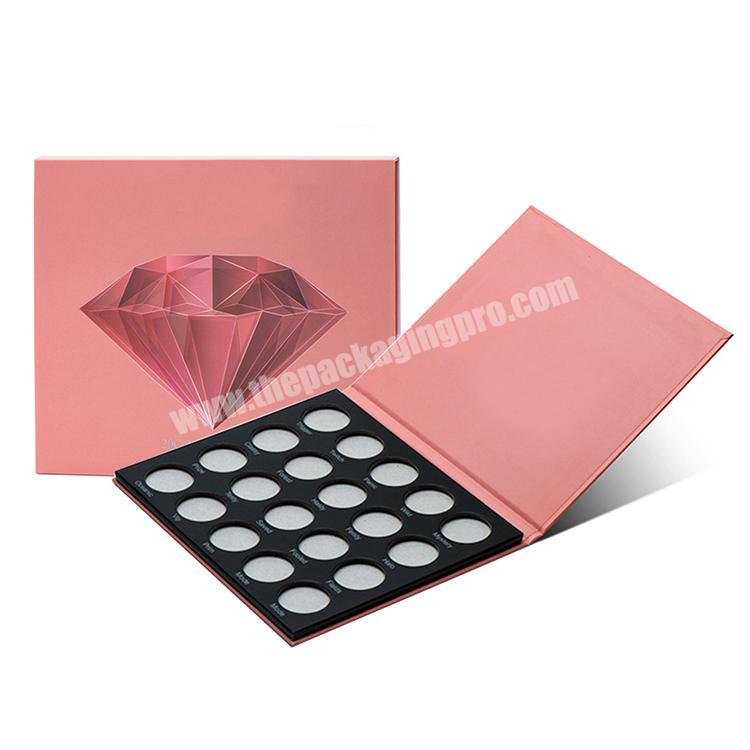 Hot Sale Eyeshadow Palette Packaging Print Cosmetic Paper Box Paperboard 20 Colors Packaging For Cosmetics