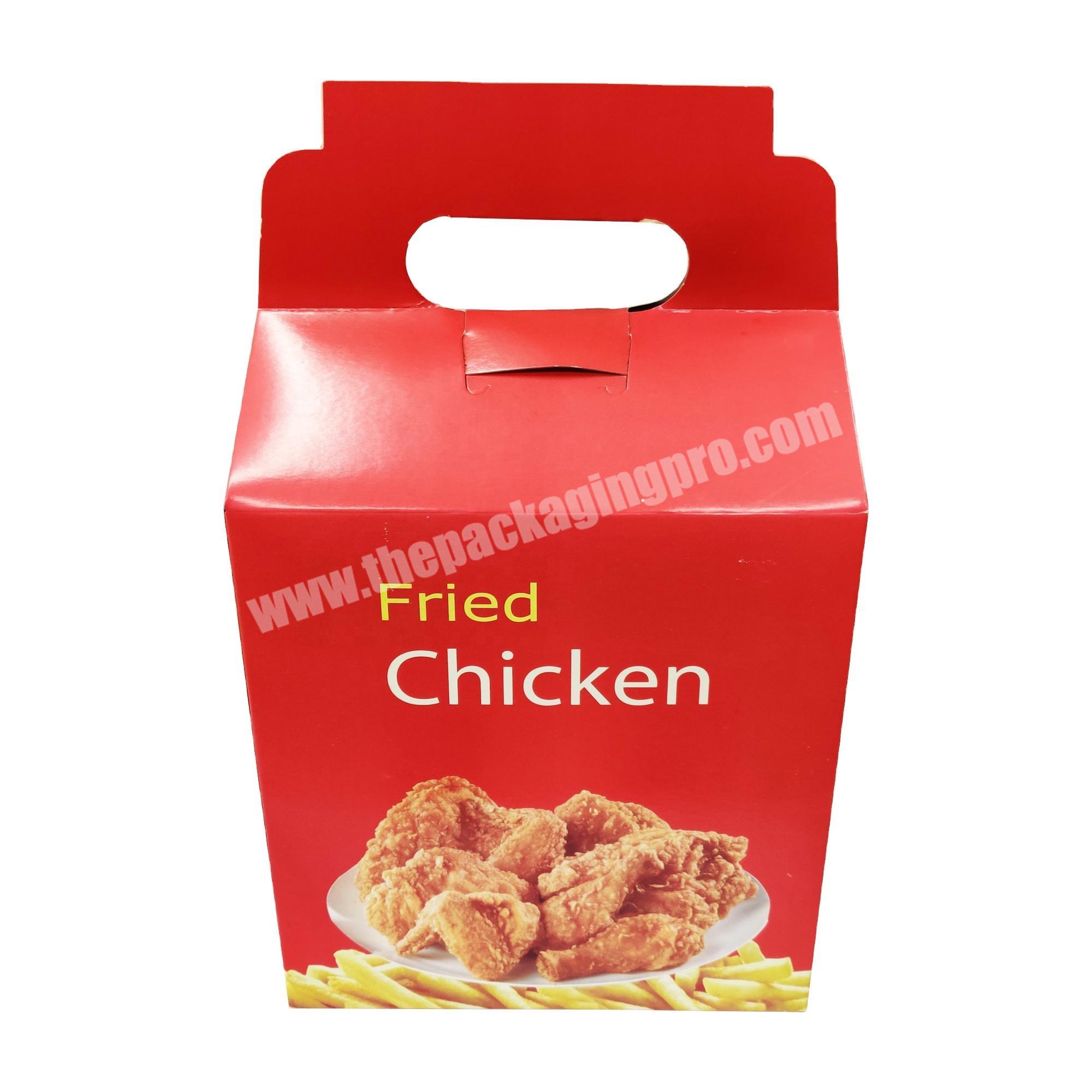 Hot sale fried chicken tote food paper box Custom printing food packaging box Food paper packaging boxes