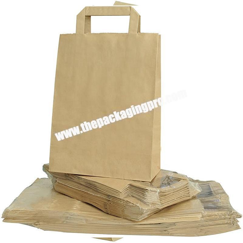 Hot Sale Gift Bags brown Small Gift Bags with Handles Custom Gift Paper Bags In China