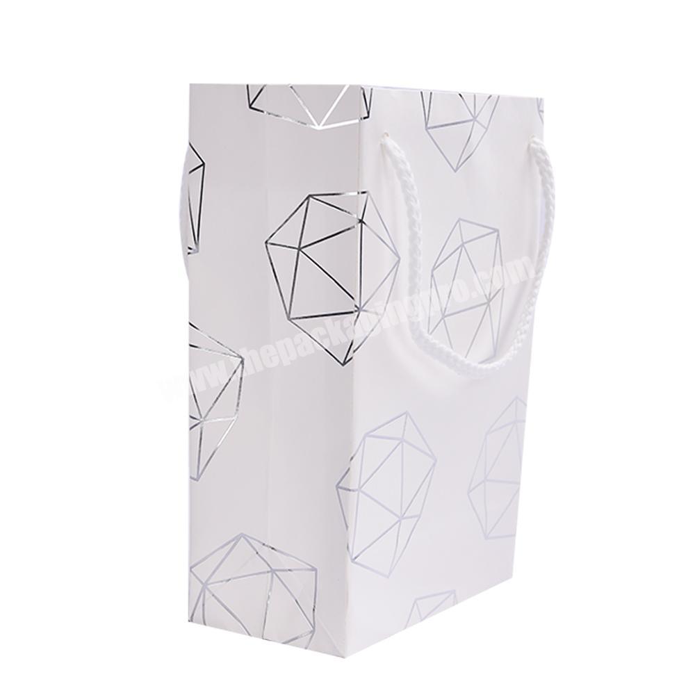 Hot Sale Gift Custom Print Brown White Kraft Paper Marble Bags