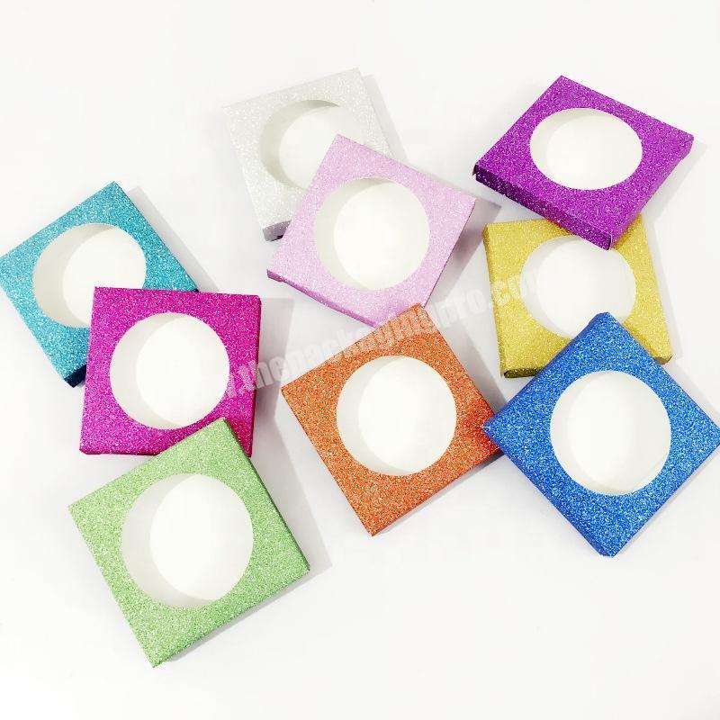 hot sale gift packaging colorful square eyelash paper box