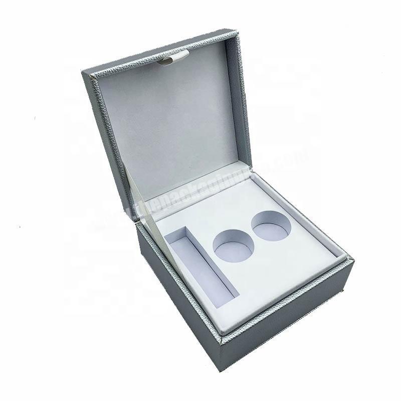 Hot sale High-end PU Leather Cosmetics Packaging Gift Box With EVA Inner Tray