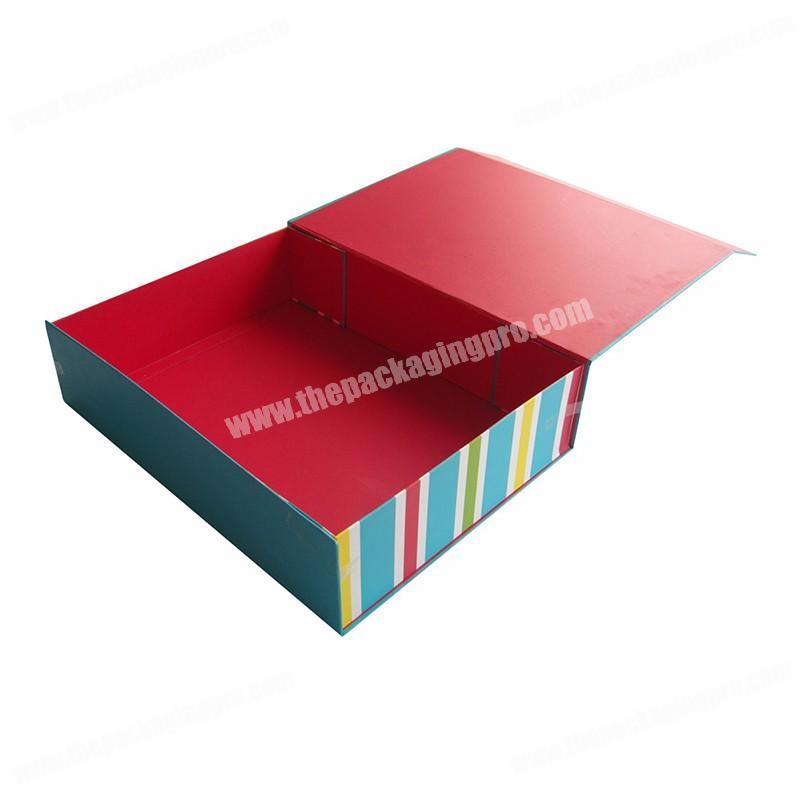 Hot sale high quality cheap factory price colorful print red custom logo magnetic  folding gift packaging box