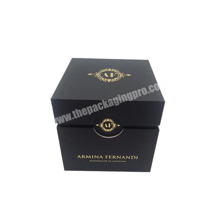 Hot sale luxury candle paper cardboard packaging printing boxes with lid logo