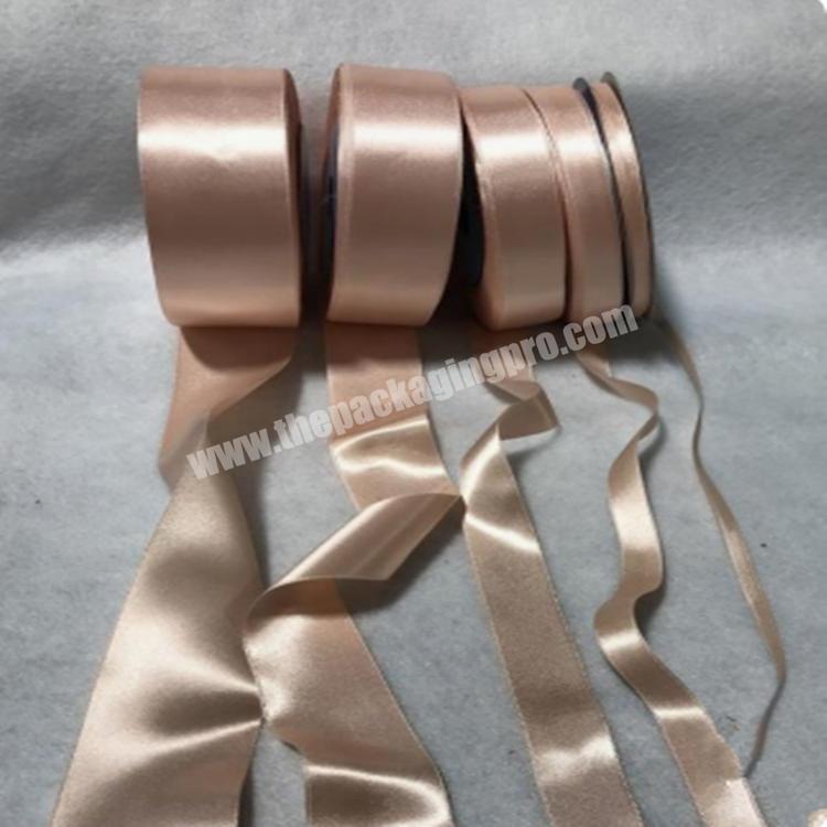 Hot sale luxury custom double faced satin ribbon with logo