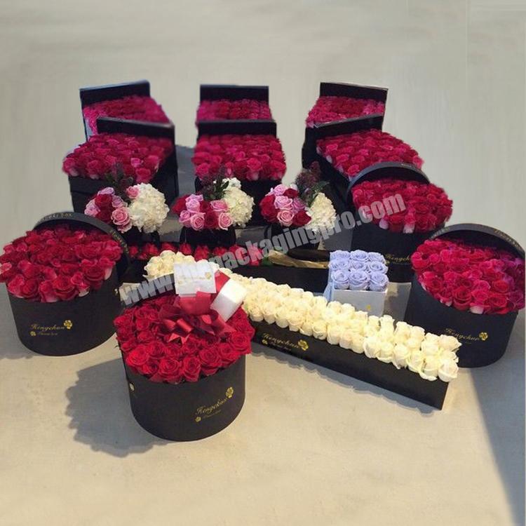 Hot sale luxury flower box packaging cardboard round cylinder paper boxes for flowers