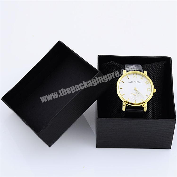 Hot Sale Rectangle Cardboard Paper Cover Single Watch Packaging Boxes with Nice Pillow, Custom Elegant Jewelry Gift Box
