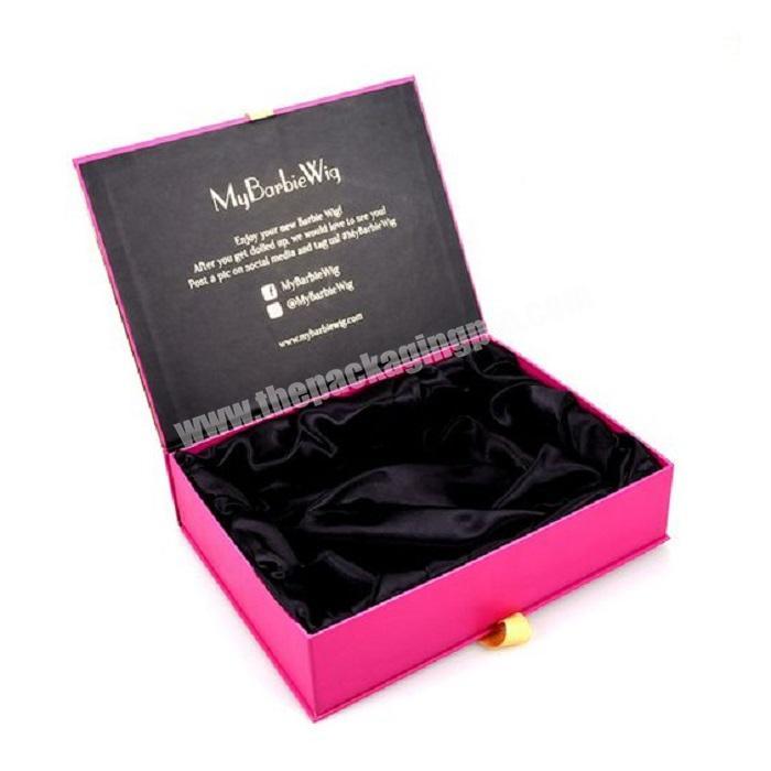 Hot Sale Recycled Paper Luxury Custom Hair Bundle Packaging Boxes In Magnetic Design
