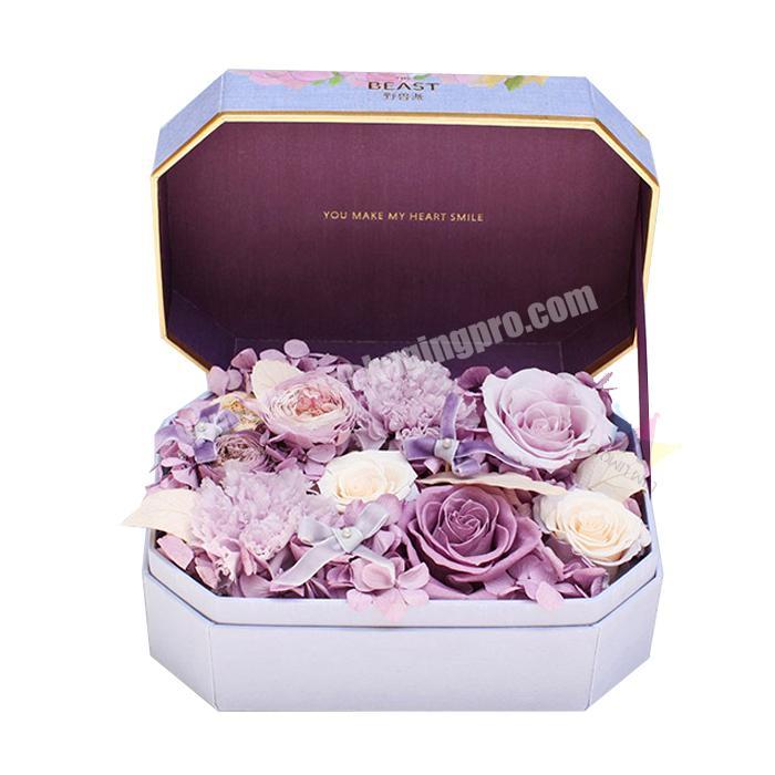 Shop Hot Sale Rigid Paper Luxury Clear Big Size Clear Valentines Flower Bakery Packaging Square Box With Ribbon Wholesale