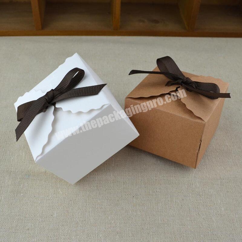 Hot Sale Small Single Cake Box Packaging With Ribbon